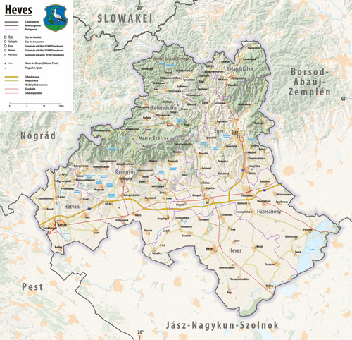Mapa rzeźby Heves 2025