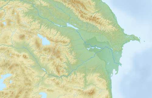 Mapa ukształtowania Górskiego Karabachu