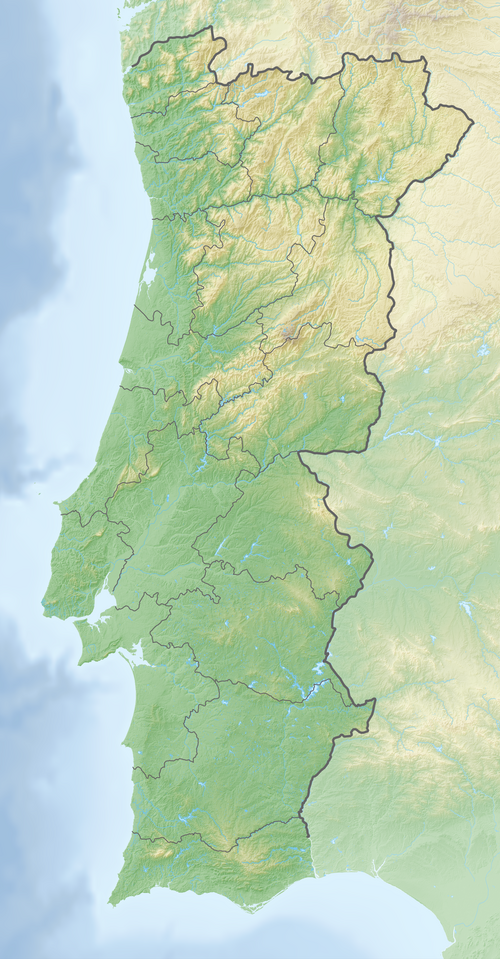 Mapa rzeźby Portugalii