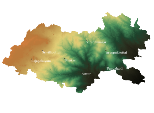 Baseny rzeczne w dystrykcie Virudhunagar