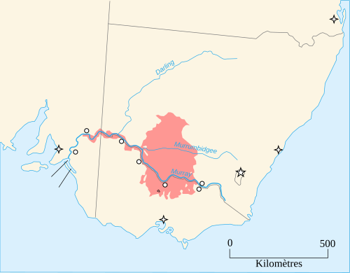 Riverina – mapa Australii bez opisu