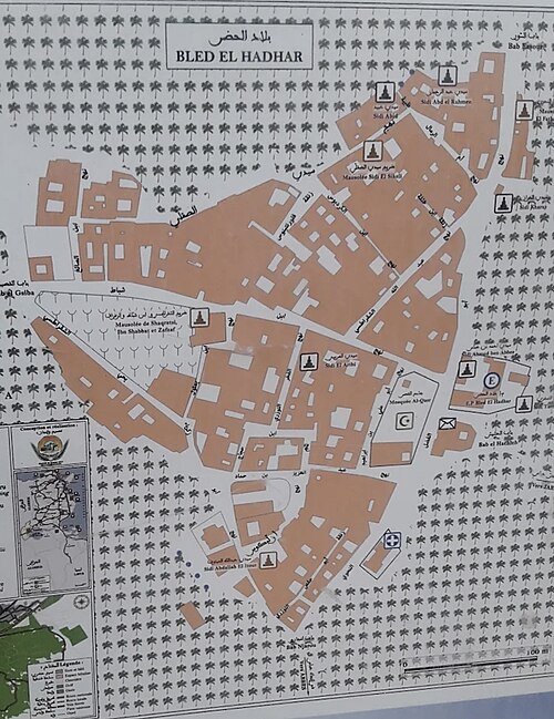 Mapa drogowa Bled El Hadhar