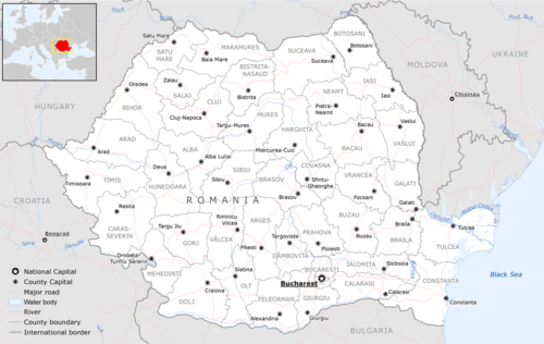 Mapa podstawowa Rumunii