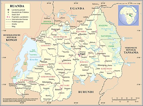 Ruanda niemiecka mapa ONZ