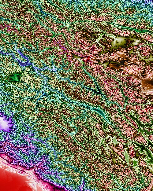 Topografia SE Karakorum Zachodniego Himalajów