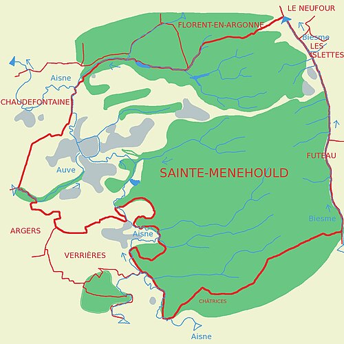 Sainte-Ménéhould - Hydrografia
