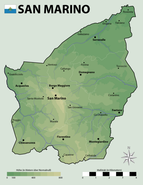 Mapa San Marino