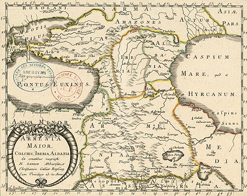Sanson: Armenia, Kolchida, Iberia, 1655