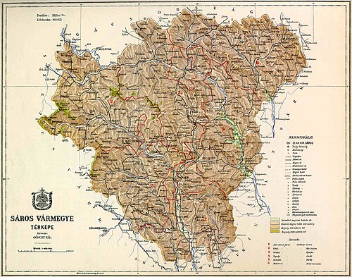 Mapa powiatu Szarisz