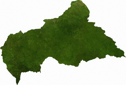 Mapa satelitarna Republiki Środkowoafrykańskiej