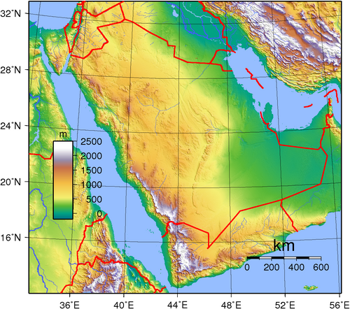 Topografia Arabii Saudyjskiej