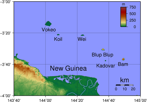 Wyspy Schouten (PNG) - Topografia