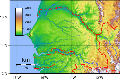 Senegal Topografia