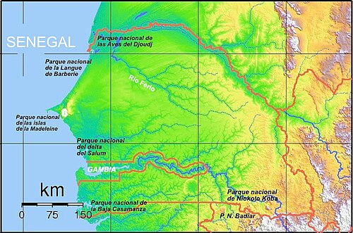 Senegal Topografia Parki