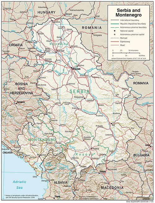 Fizjografia Serbii