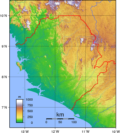 Topografia Sierra Leone