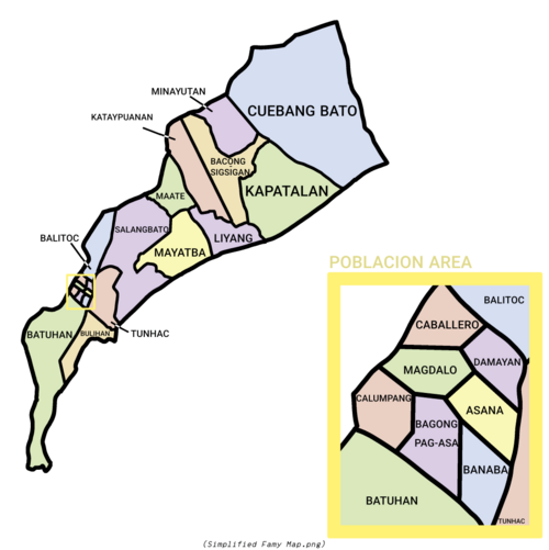 Uproszczona mapa Famy