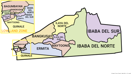 Uproszczona mapa Paete