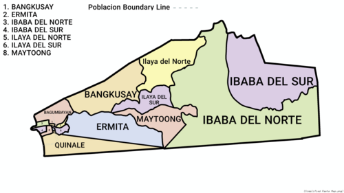Uproszczona mapa Paete