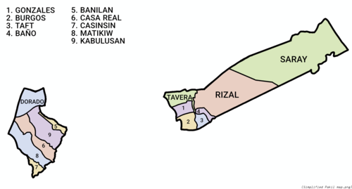 Uproszczona mapa Pakil