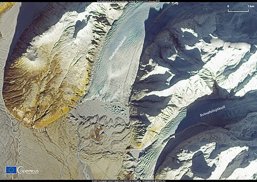 Lodowiec Skaftafellsjökull na Islandii