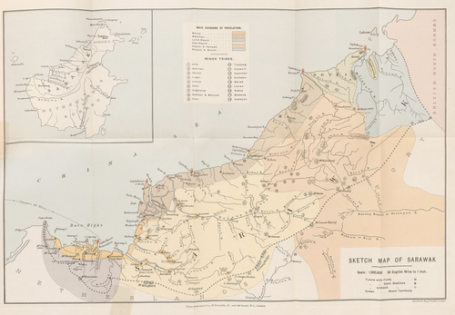 Szkicowa mapa Sarawaku 1908