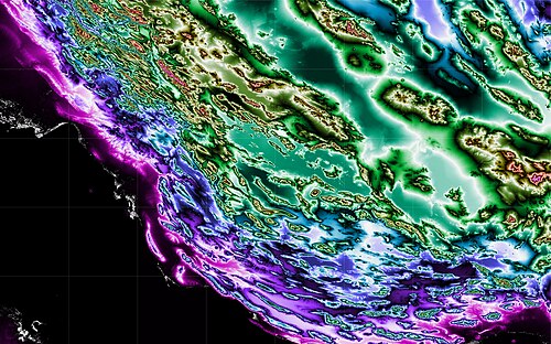 Mapa topograficzna południowego Iranu