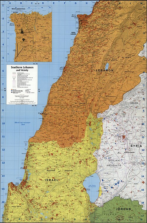 Południowy Liban i okolice. LOC 91682314