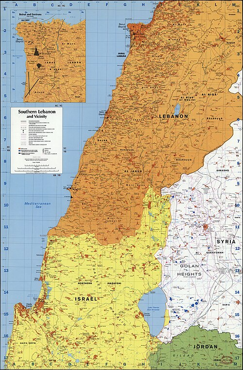 Południowy Liban i okolice. LOC 91684816