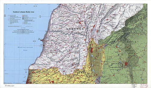 Obszar graniczny południowego Libanu. LOC 86694248