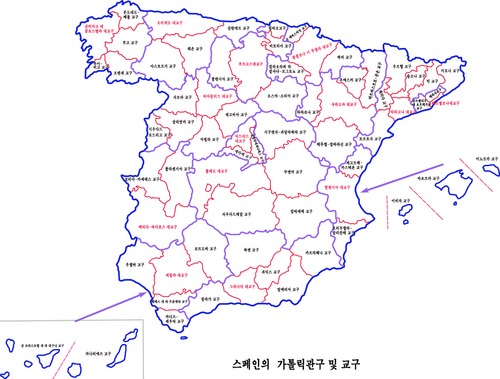 Mapa Hiszpanii - d-map