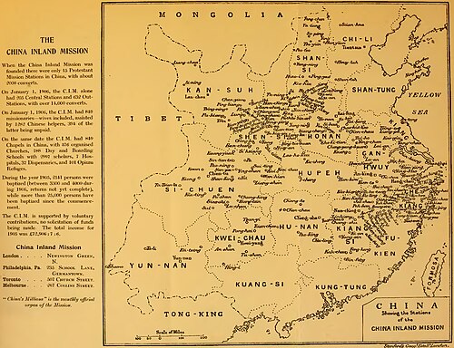 Stacje China Inland Mission 1907