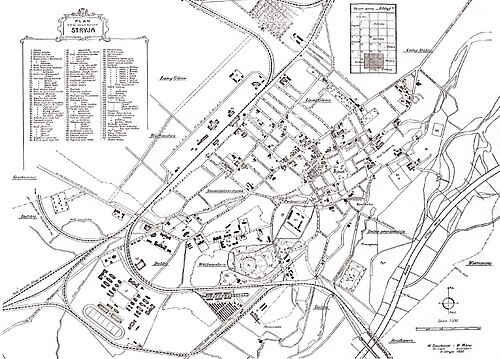 Mapa Stryja z 1922