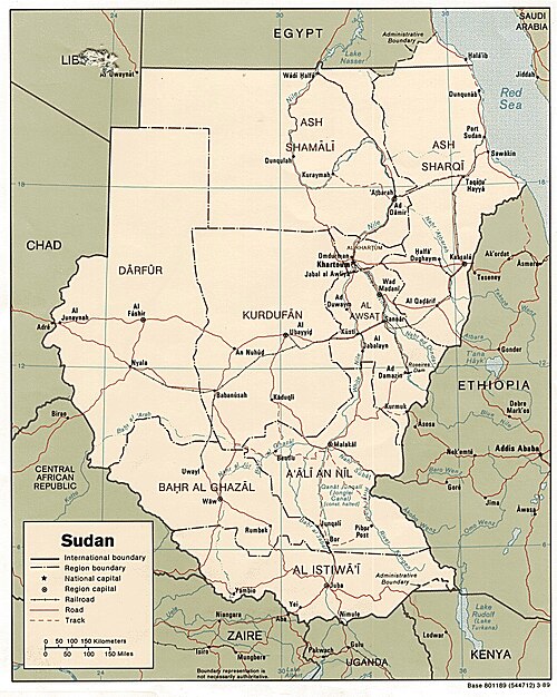 Podział administracyjny Sudanu 1989