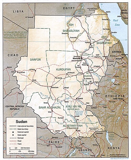Fizjografia Sudanu 1994