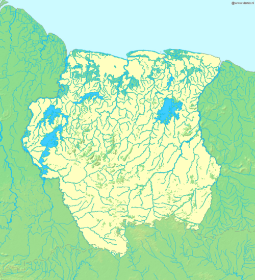 Mapa Surinamu