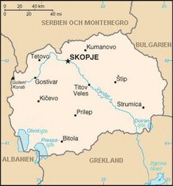 Szwedzka mapa Macedonii