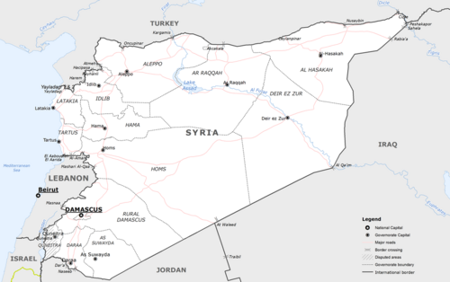 Mapa bazowa Syrii