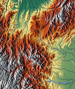 Mapa depresji Táchiry