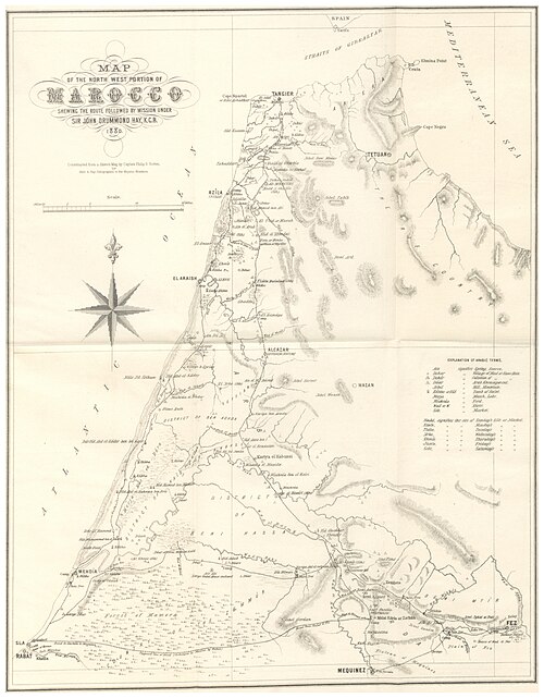 Mapa Maroka Trottera (1881)