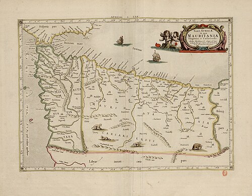 Mapy Afryki: Mauritania Tingitana i Caesariensis