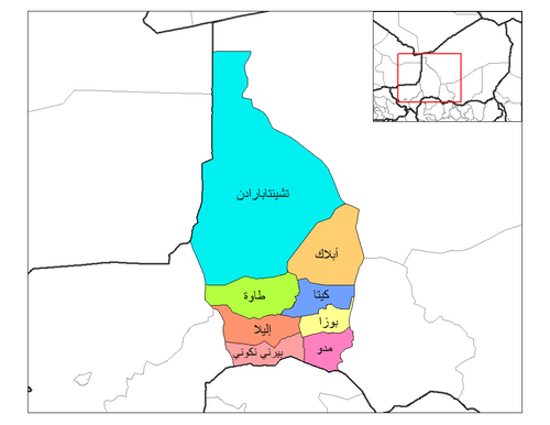 Departamenty regionu Tahoua-ar