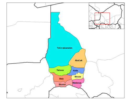 Departamenty regionu Tahoua