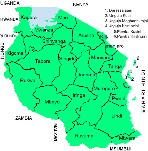 Regiony Tanzanii