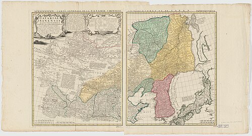 Tatariae Sinensis - mapa geograficzna 1749