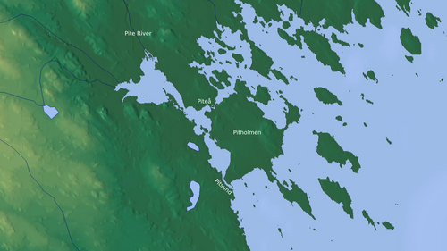 Mapa bitwy pod Piteå