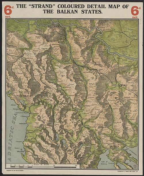 Kolorowa Mapa Stanów Bałkańskich Strand