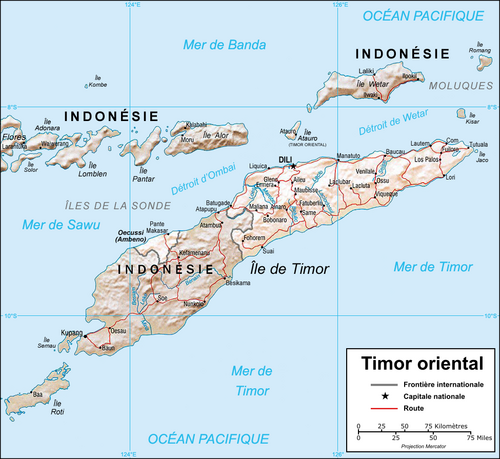 Mapa Timoru Wschodniego
