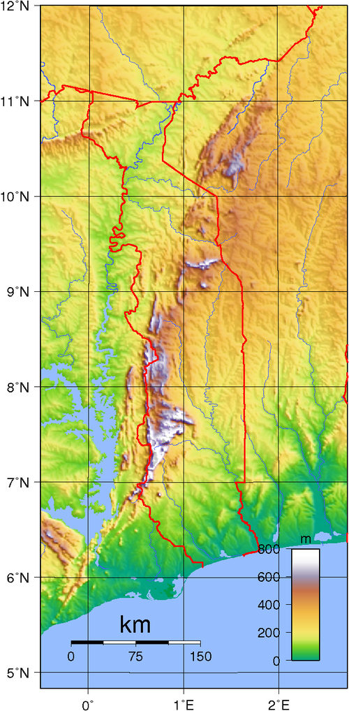 Topografia Togo