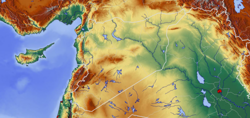 Mapa topograficzna Syrii